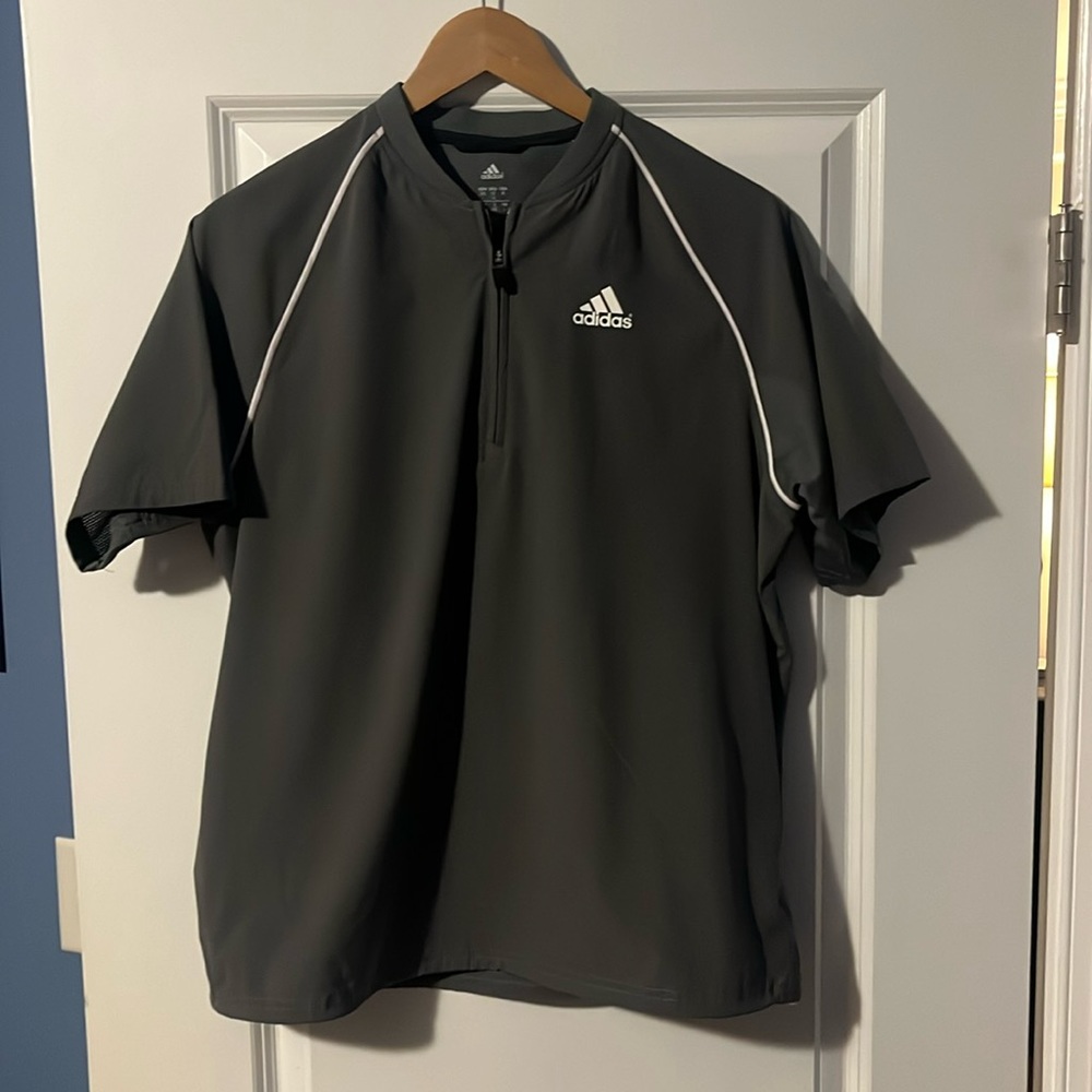 Adidas Gray Quaterzip, Size L